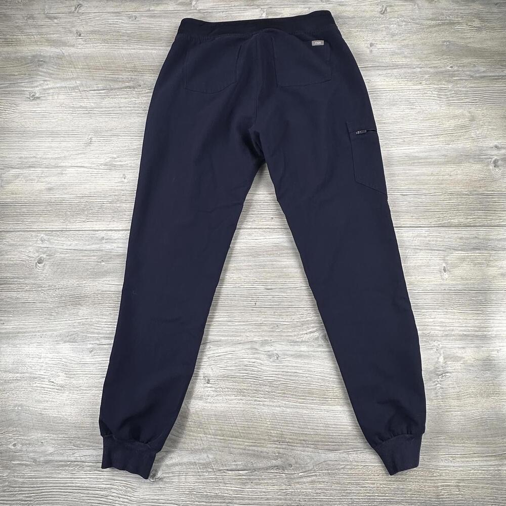 Figs Zamora Jogger Pants Womens MT Navy Blue Rayon Blend Technical Collection - Picture 6 of 7